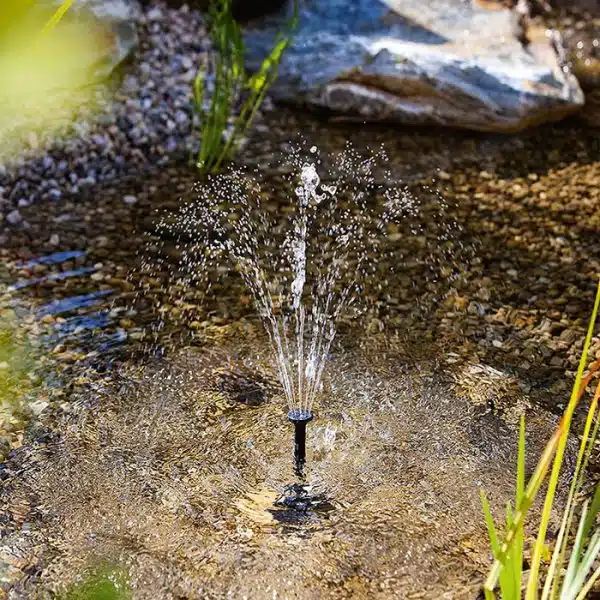 pompe et fontaine solaire de bassin